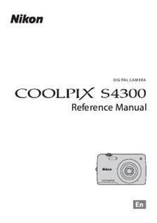 Nikon Coolpix S4300 manual. Camera Instructions.